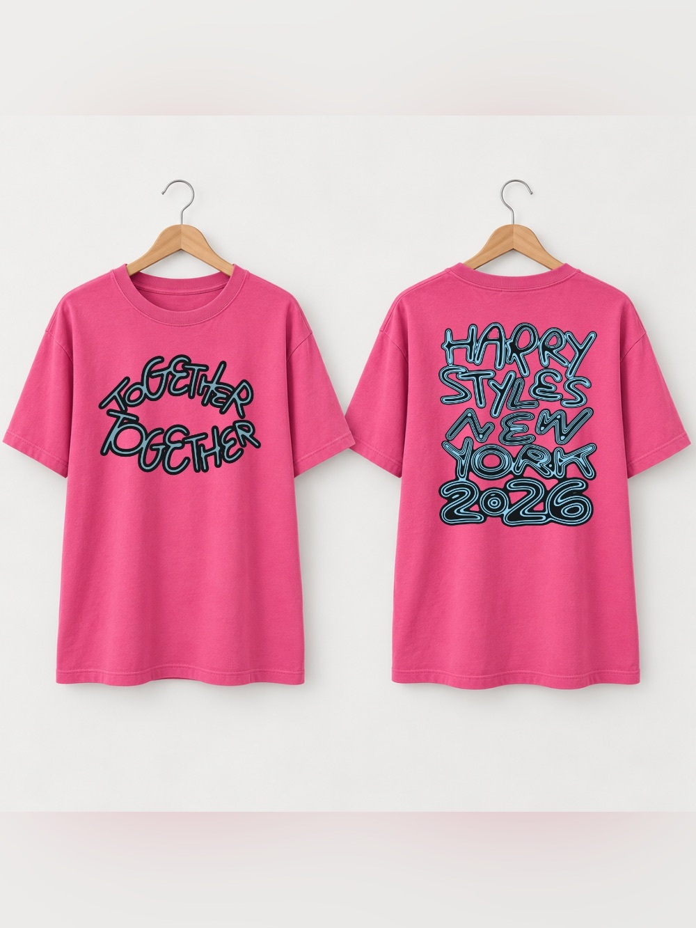 Comfort Colors Harry Styles Together New York 2026 Pink T-Shirt
